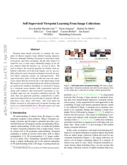 Self-Supervised Viewpoint Learning From Image Collections