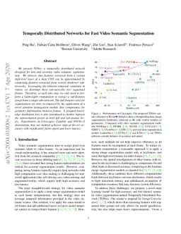 Temporally Distributed Networks for Fast Video Semantic Segmentation
