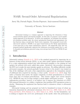 SOAR: Second-Order Adversarial Regularization