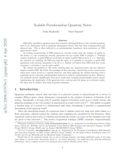 Scalable Pseudorandom Quantum States