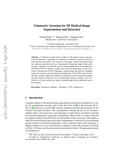 Volumetric Attention for 3D Medical Image Segmentation and Detection