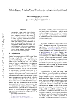 Talk to Papers: Bringing Neural Question Answering to Academic Search