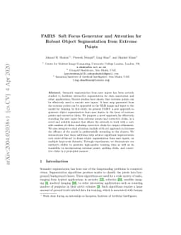 FAIRS -- Soft Focus Generator and Attention for Robust Object
  Segmentation from Extreme Points