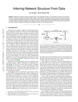 Inferring Network Structure From Data