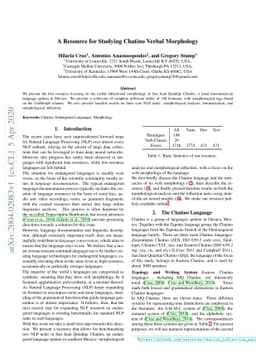 A Resource for Studying Chatino Verbal Morphology