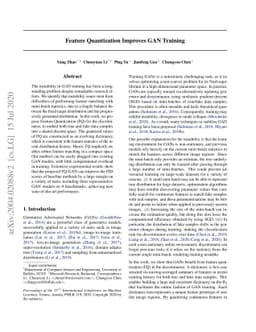 Feature Quantization Improves GAN Training