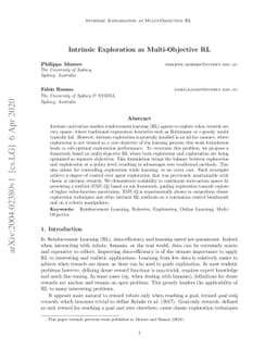 Intrinsic Exploration as Multi-Objective RL