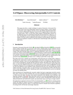 GANSpace: Discovering Interpretable GAN Controls