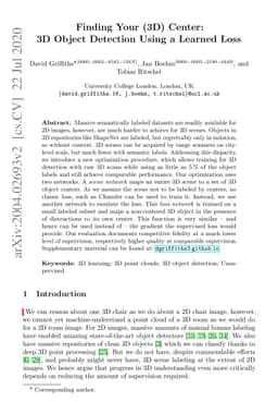 Finding Your (3D) Center: 3D Object Detection Using a Learned Loss