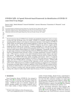 COVID-CAPS: A Capsule Network-based Framework for Identification of
  COVID-19 cases from X-ray Images