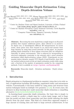 Guiding Monocular Depth Estimation Using Depth-Attention Volume