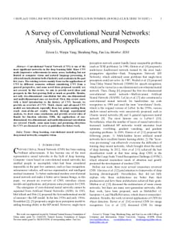 A Survey of Convolutional Neural Networks: Analysis, Applications, and
  Prospects