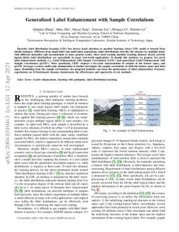 Generalized Label Enhancement with Sample Correlations