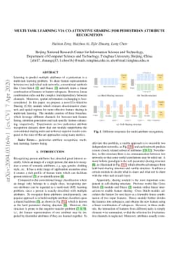 Multi-Task Learning via Co-Attentive Sharing for Pedestrian Attribute
  Recognition