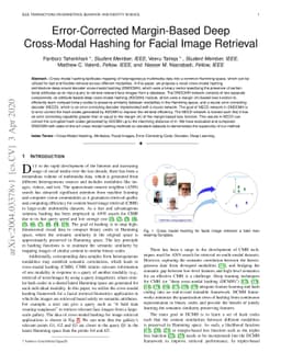 Error-Corrected Margin-Based Deep Cross-Modal Hashing for Facial Image
  Retrieval