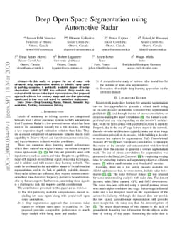 Deep Open Space Segmentation using Automotive Radar