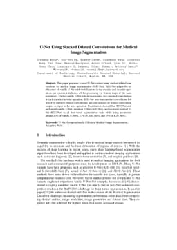 U-Net Using Stacked Dilated Convolutions for Medical Image Segmentation