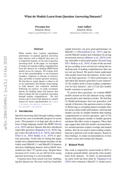 What do Models Learn from Question Answering Datasets?