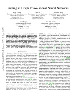Pooling in Graph Convolutional Neural Networks