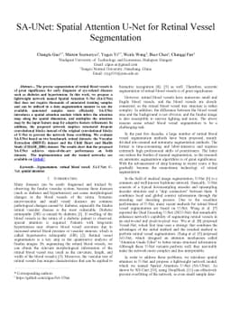 SA-UNet: Spatial Attention U-Net for Retinal Vessel Segmentation