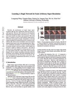 Learning A Single Network for Scale-Arbitrary Super-Resolution
