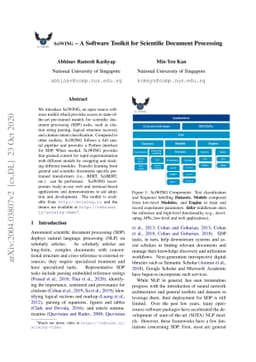 SciWING -- A Software Toolkit for Scientific Document Processing