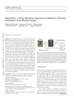 MirrorNet: A Deep Bayesian Approach to Reflective 2D Pose Estimation
  from Human Images