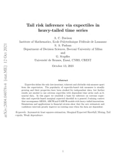 Tail risk inference via expectiles in heavy-tailed time series