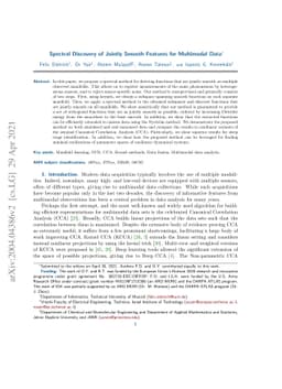 Spectral Discovery of Jointly Smooth Features for Multimodal Data