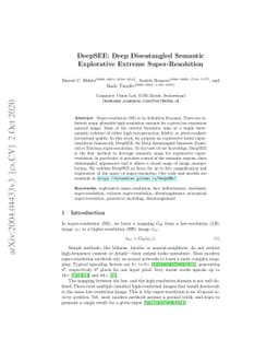 DeepSEE: Deep Disentangled Semantic Explorative Extreme Super-Resolution