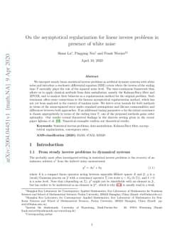 On the asymptotical regularization for linear inverse problems in
  presence of white noise