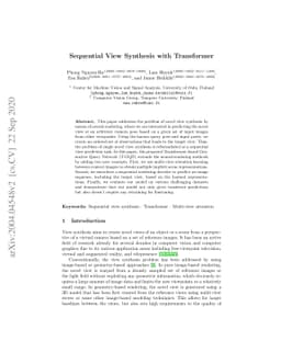 Sequential View Synthesis with Transformer