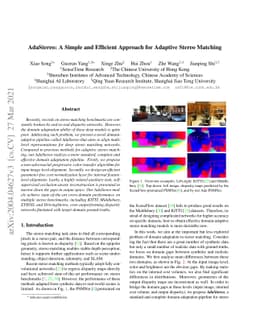 AdaStereo: A Simple and Efficient Approach for Adaptive Stereo Matching