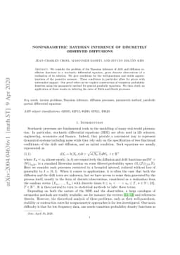 Nonparametric Bayesian inference of discretely observed diffusions