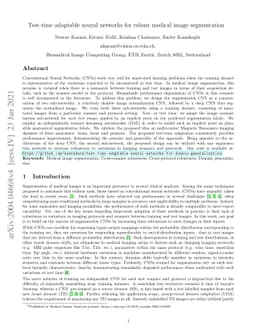 Test-Time Adaptable Neural Networks for Robust Medical Image
  Segmentation