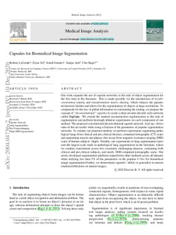Capsules for Biomedical Image Segmentation