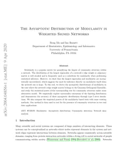 The Asymptotic Distribution of Modularity in Weighted Signed Networks