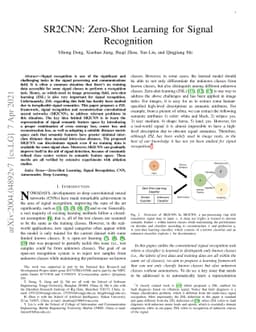 SR2CNN: Zero-Shot Learning for Signal Recognition