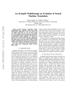 An In-depth Walkthrough on Evolution of Neural Machine Translation