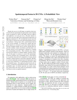Spatiotemporal Fusion in 3D CNNs: A Probabilistic View