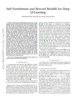Self Punishment and Reward Backfill for Deep Q-Learning
