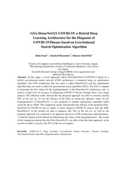 GSA-DenseNet121-COVID-19: a Hybrid Deep Learning Architecture for the
  Diagnosis of COVID-19 Disease based on Gravitational Search Optimization
  Algorithm