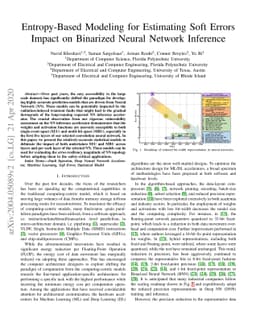 Entropy-Based Modeling for Estimating Soft Errors Impact on Binarized
  Neural Network Inference