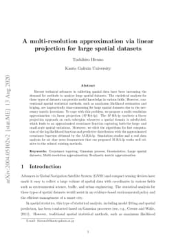 A multi-resolution approximation via linear projection for large spatial
  datasets