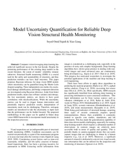 Model Uncertainty Quantification for Reliable Deep Vision Structural
  Health Monitoring