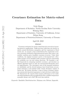 Covariance Estimation for Matrix-valued Data