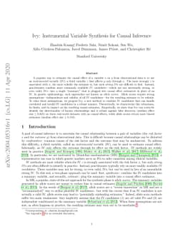 Ivy: Instrumental Variable Synthesis for Causal Inference