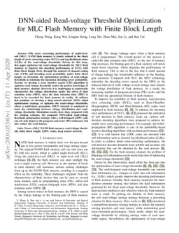 DNN-aided Read-voltage Threshold Optimization for MLC Flash Memory with
  Finite Block Length