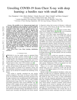 Unveiling COVID-19 from Chest X-ray with deep learning: a hurdles race
  with small data