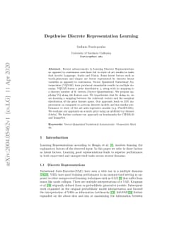 Depthwise Discrete Representation Learning